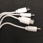 USB对MicroUSB充电线一拖四充电线材USB电池充电线